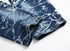 Motorcycle Casual Straight Pants Men's Jeans Mid Waisted Jeans